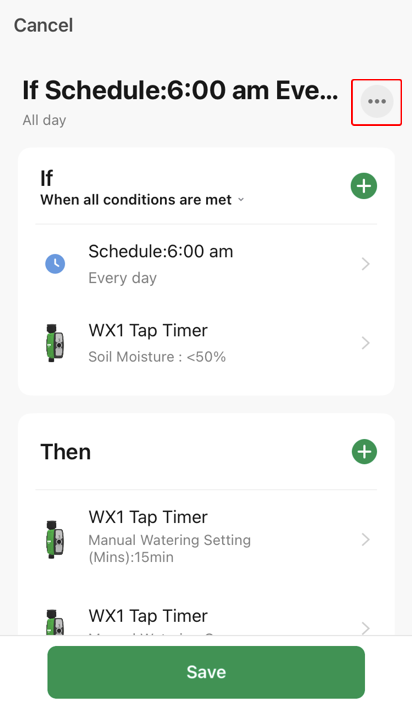 Create new Scene screen